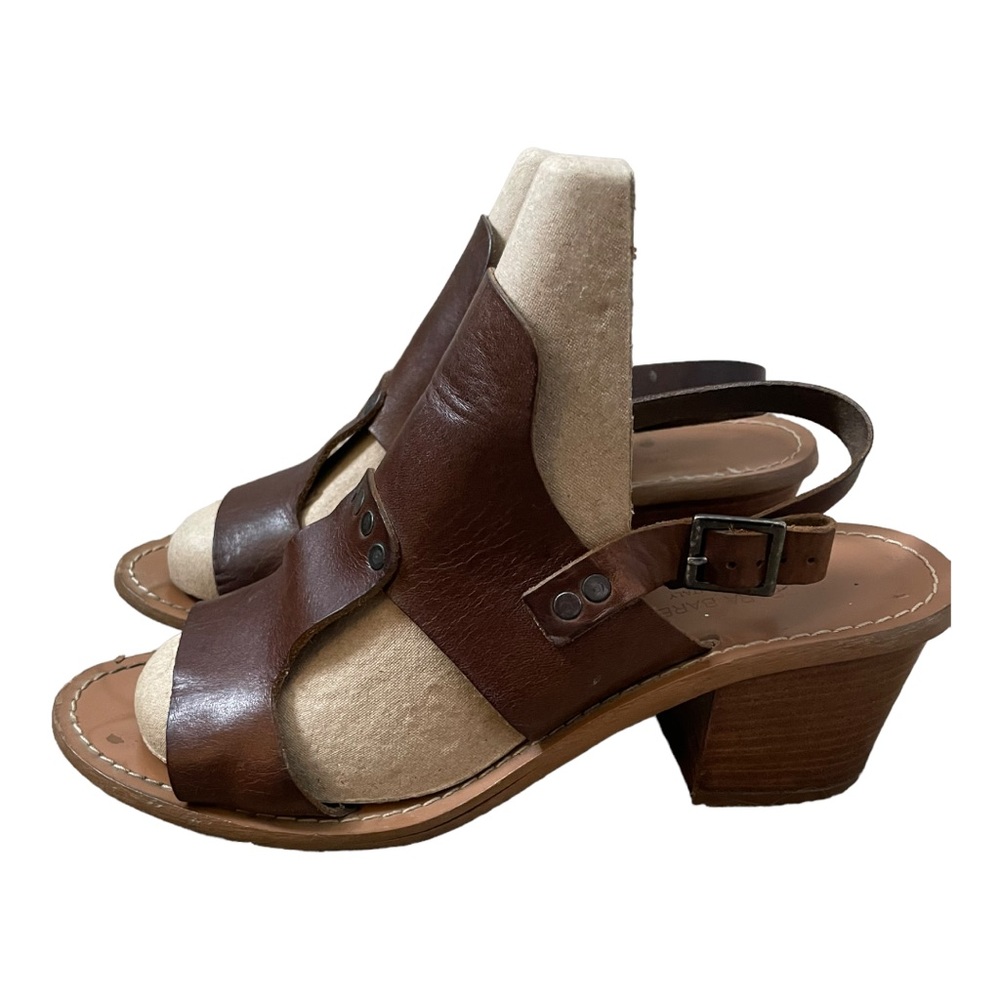 BARBARA BARIERI Brown Leather Sandals Size 9
